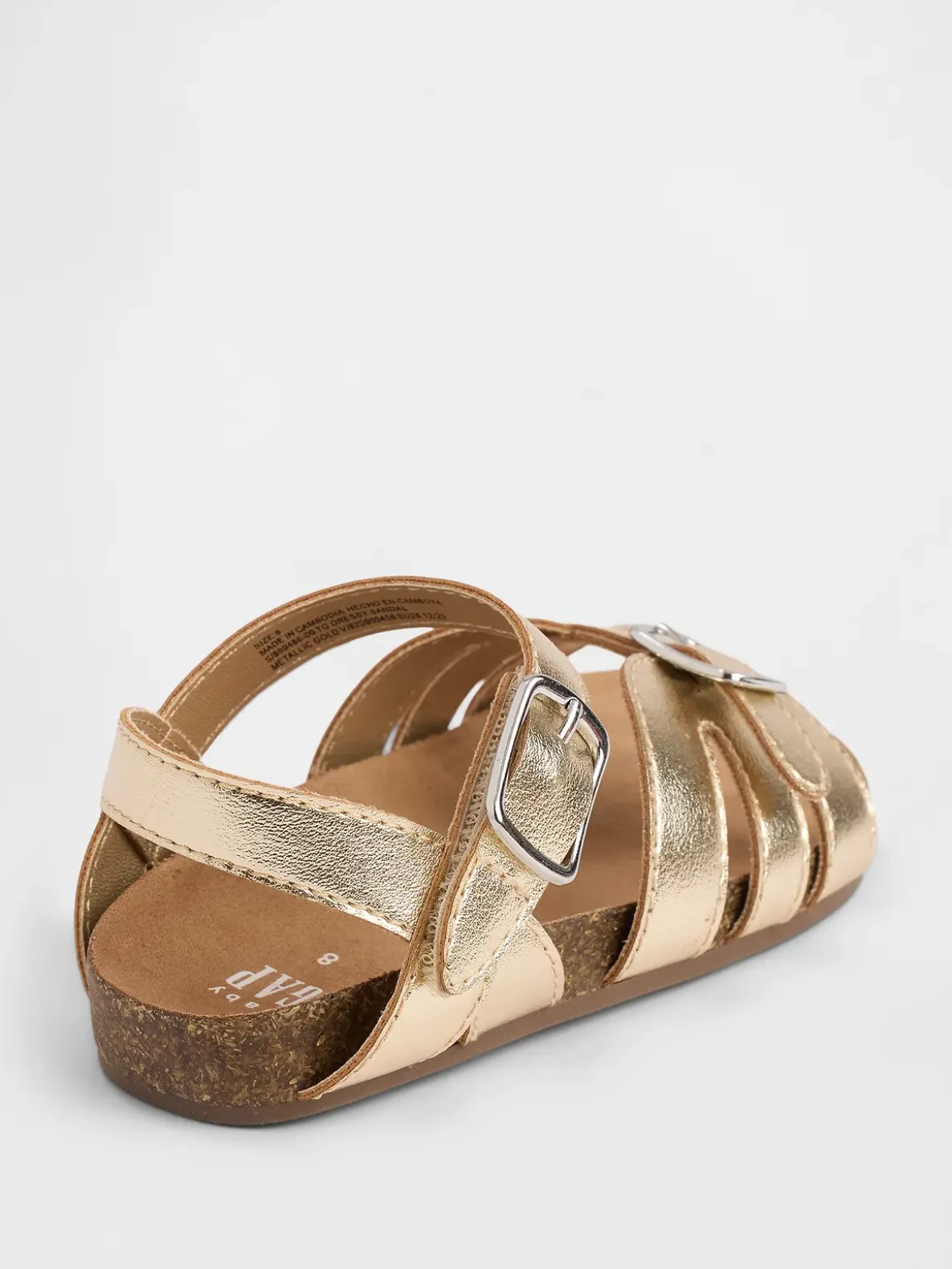 Toddler Metallic Strap Sandals