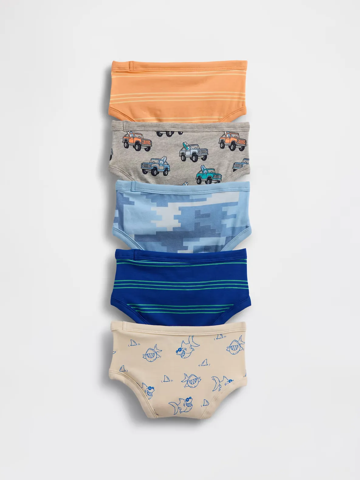 Toddler Organic Stretch Cotton Briefs (5-Pack)