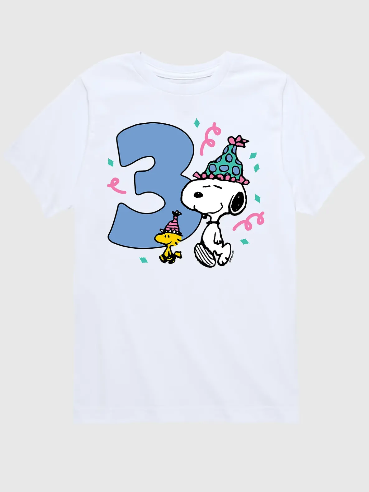 Toddler Peanuts 3rd Birthday Short Sleeve Graphic Tee