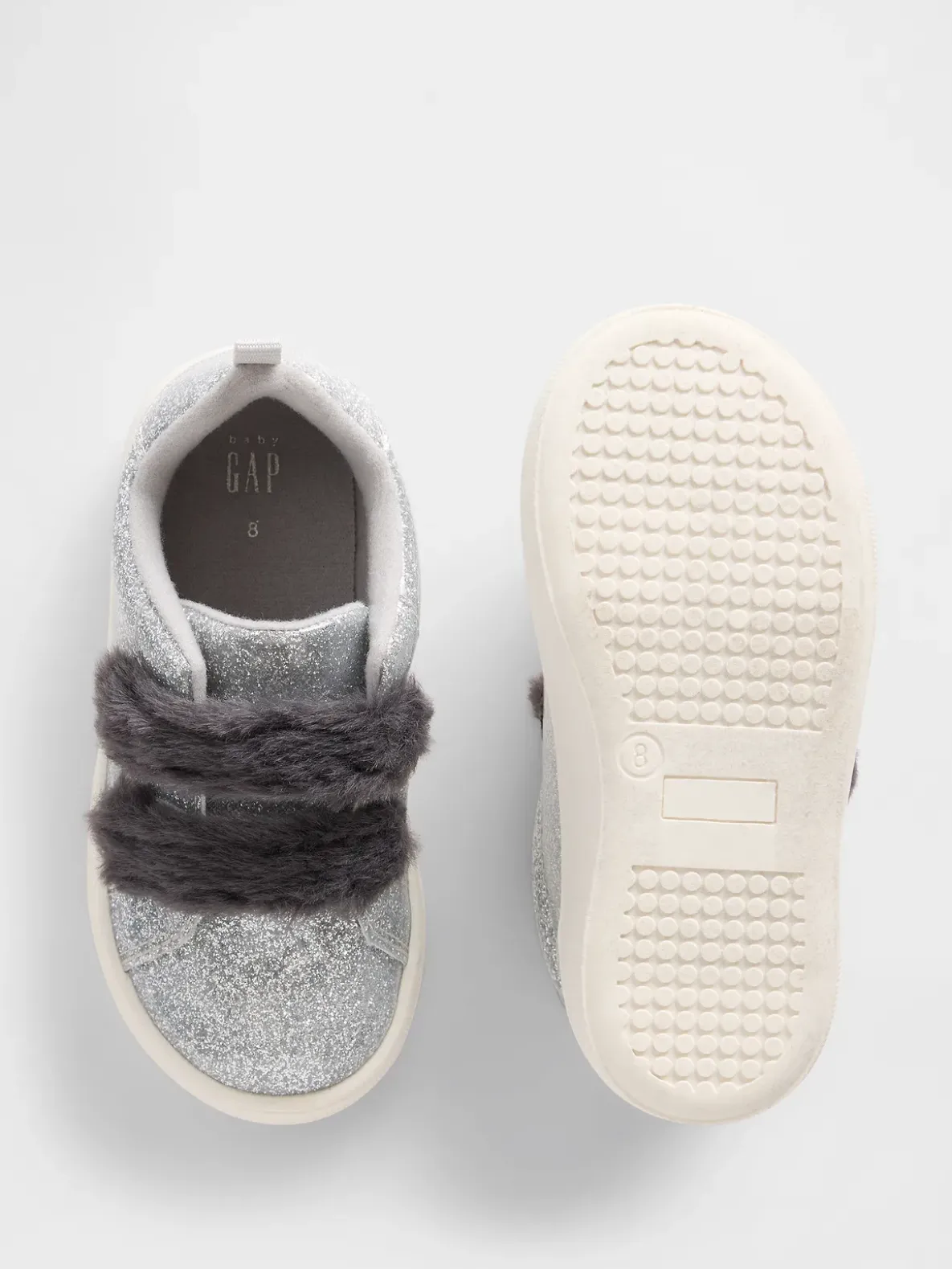 Toddler Vegan Fur Glitter Sneakers