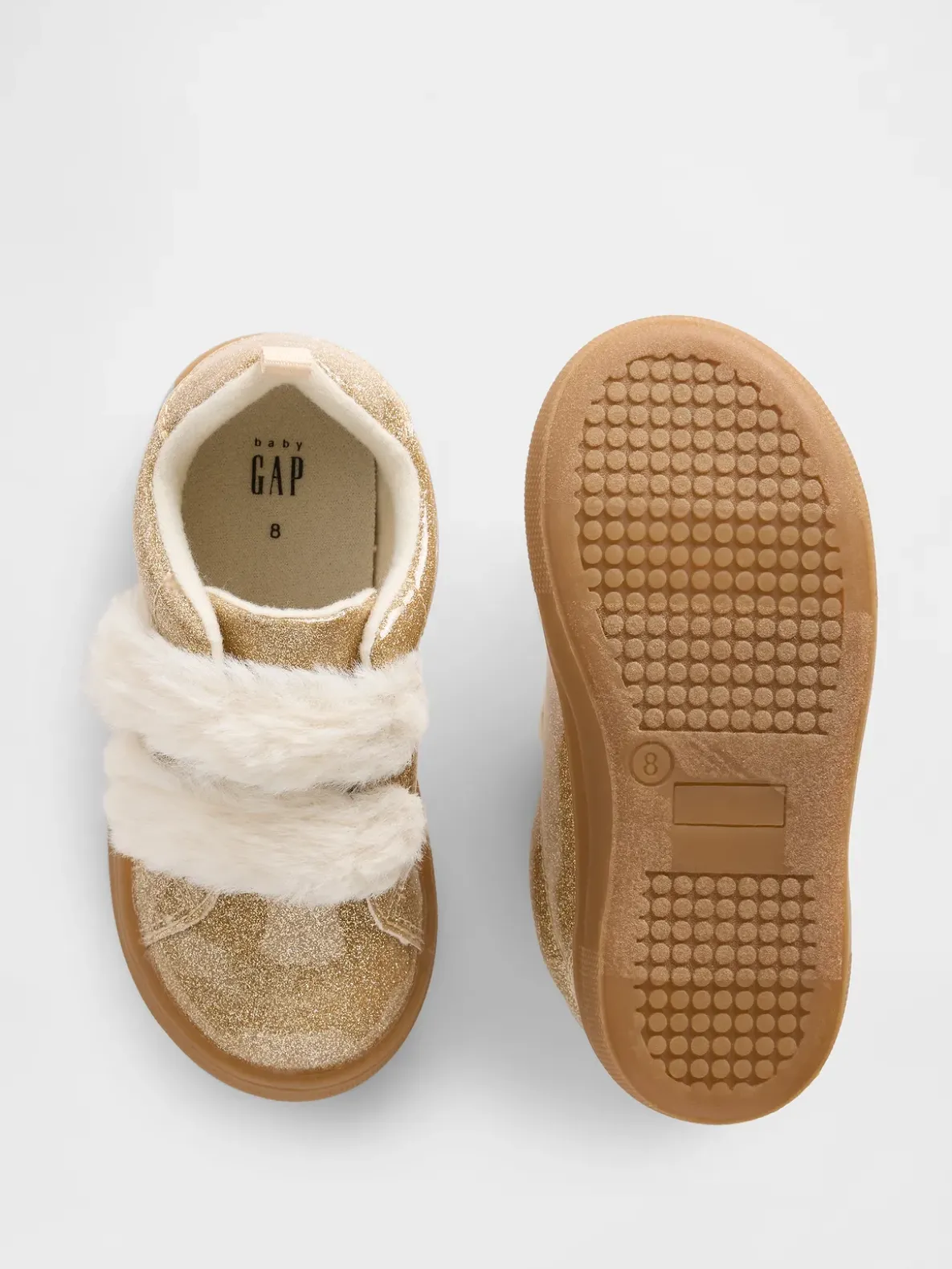 Toddler Vegan Fur Glitter Sneakers