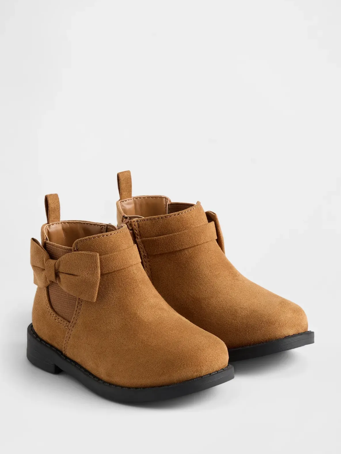 Toddler Vegan Suede Bow Chelsea Boots