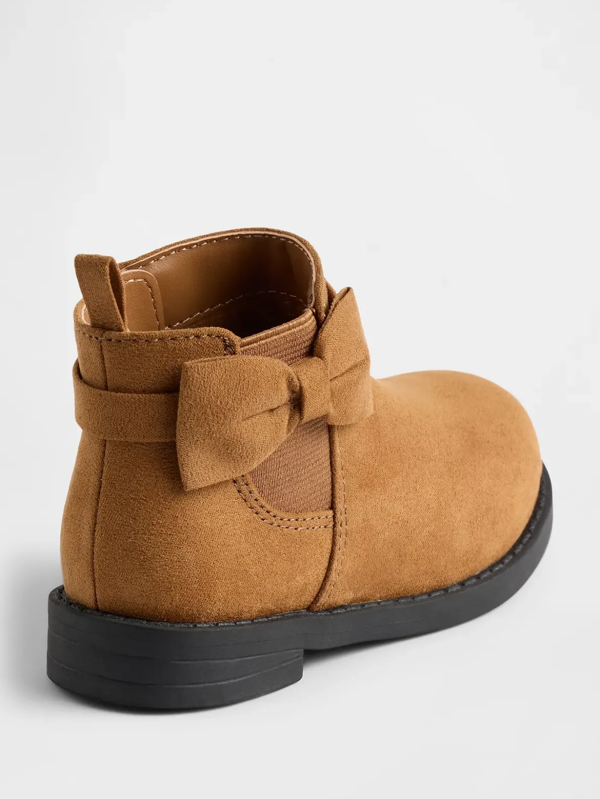 Toddler Vegan Suede Bow Chelsea Boots