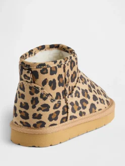 Toddler Vegan Suede Sherpa-Lined Boots