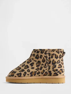 Toddler Vegan Suede Sherpa-Lined Boots