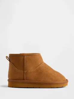 Toddler Vegan Suede Sherpa-Lined Boots