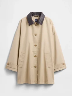 Twill Oversized Trench Coat
