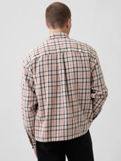 Twill Straight-Hem Shirt