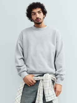 Twill Straight-Hem Shirt