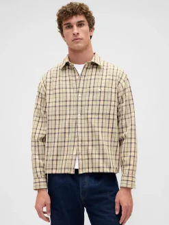 Twill Straight-Hem Shirt