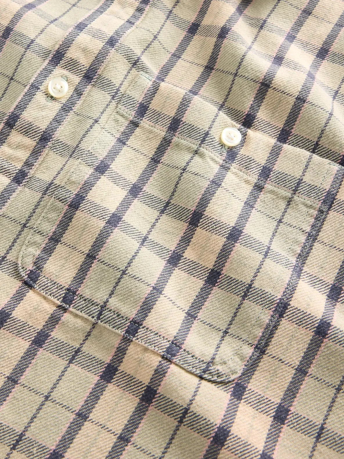 Twill Straight-Hem Shirt