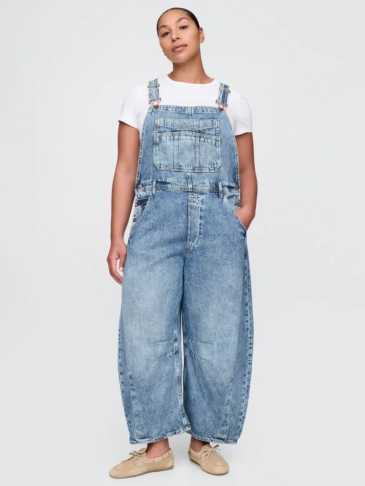 UltraSoft Denim Horseshoe Overalls