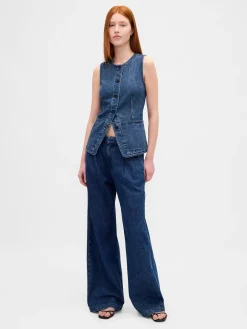 UltraSoft Denim Longline Vest