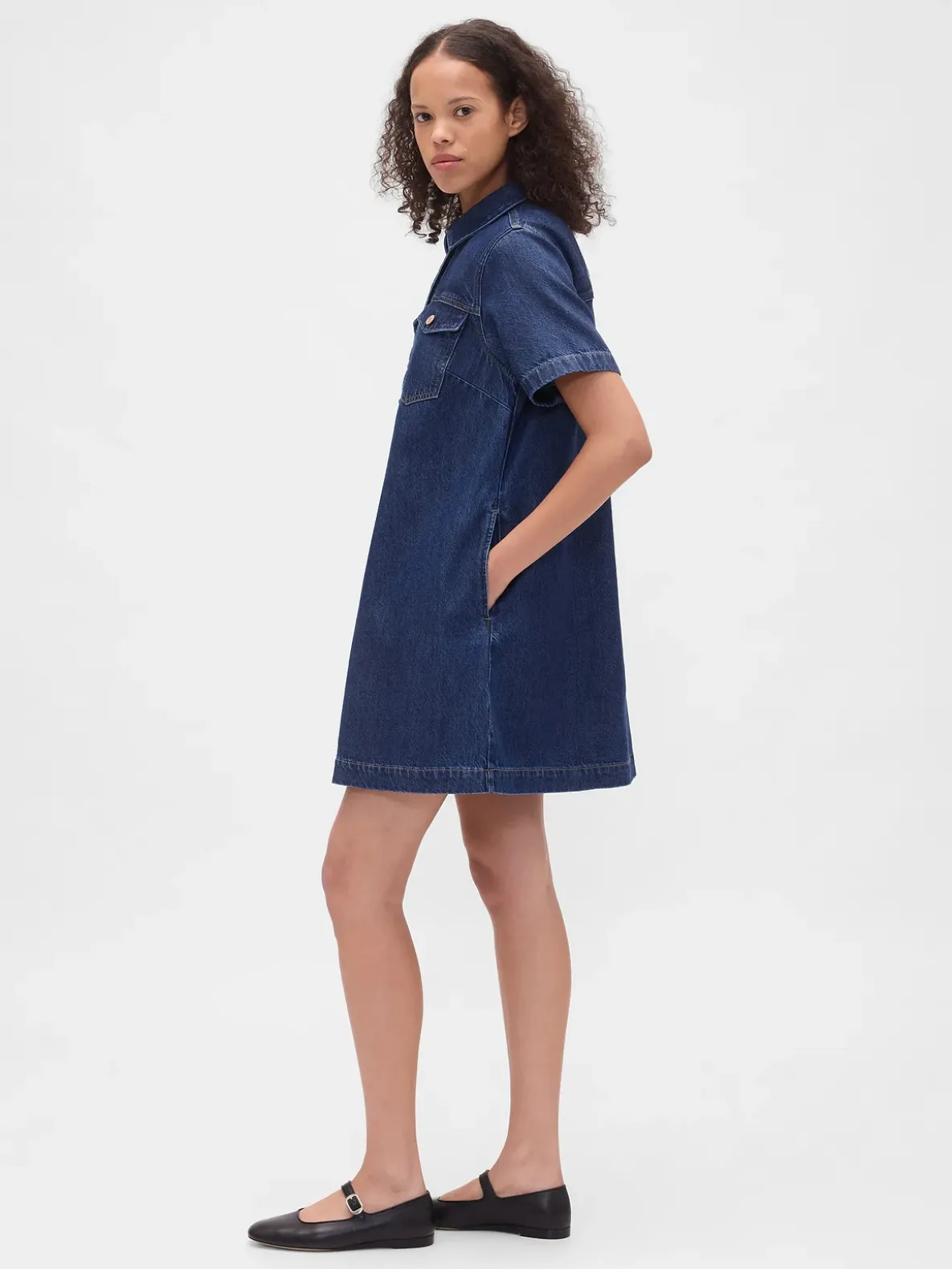 UltraSoft Denim Mini Dress
