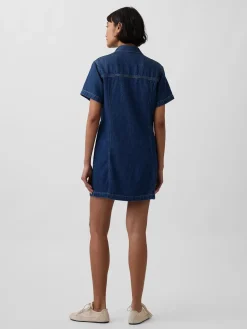 UltraSoft Denim Mini Shirtdress