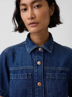 UltraSoft Denim Mini Shirtdress