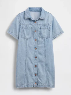 UltraSoft Denim Mini Shirtdress