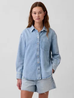 UltraSoft Denim Oversized Shirt