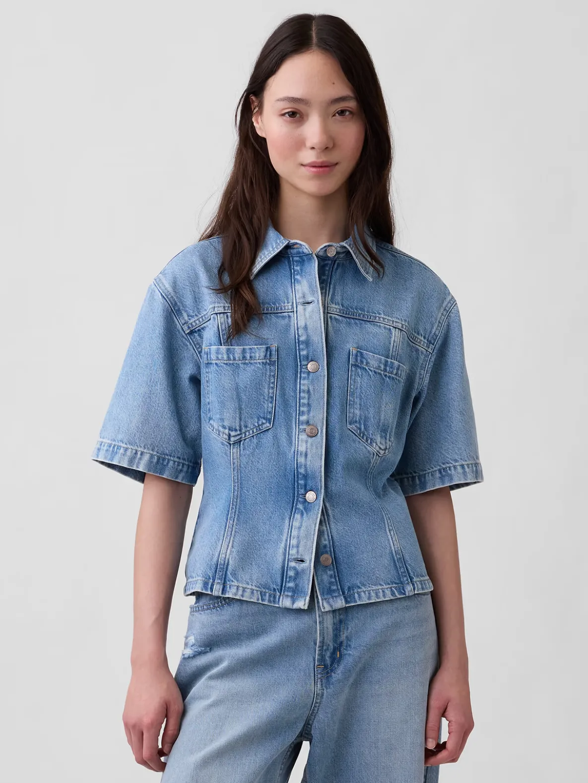 UltraSoft Denim Pocket Shirt