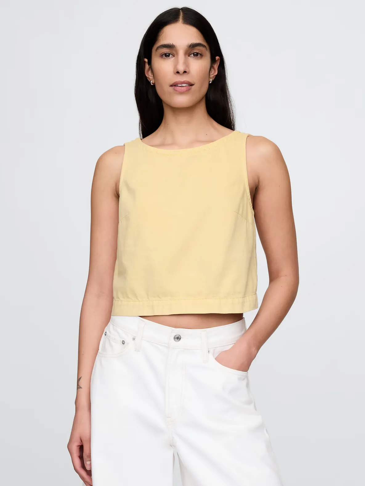 UltraSoft Denim Shell Tank Top