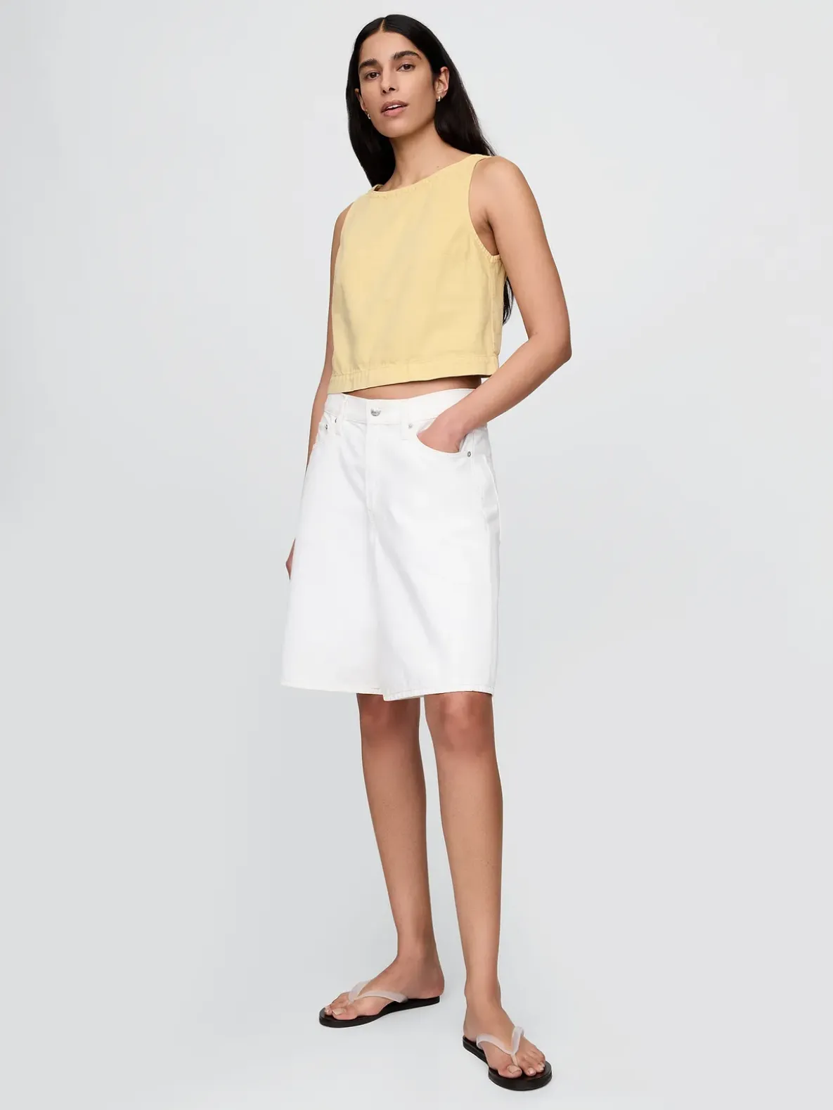 UltraSoft Denim Shell Tank Top