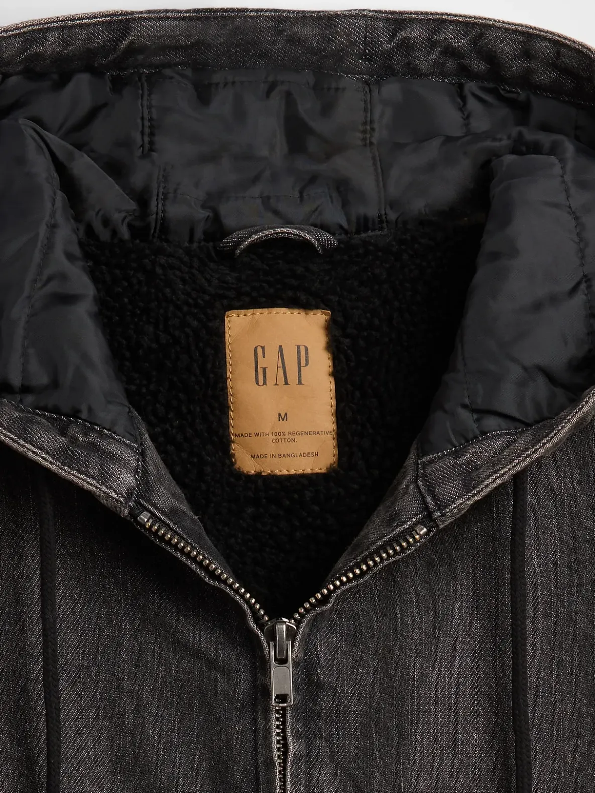 UltraSoft Denim Sherpa-Lined Zip Hoodie