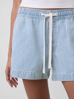 UltraSoft Denim Stripe Easy Shorts