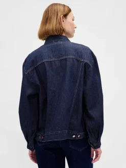 UltraSoft Oversized Balloon-Sleeve Icon Denim Jacket