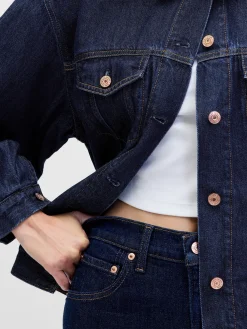 UltraSoft Oversized Balloon-Sleeve Icon Denim Jacket