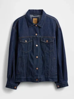 UltraSoft Oversized Balloon-Sleeve Icon Denim Jacket