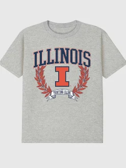University of Illinois Laurels Dark Graphic T-Shirt