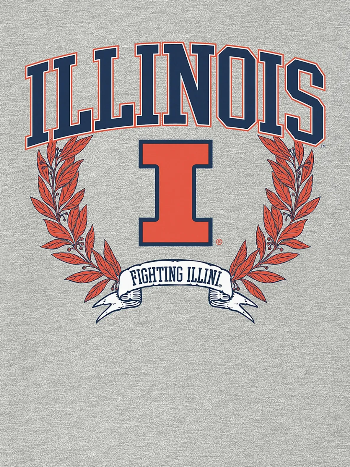 University of Illinois Laurels Dark Graphic T-Shirt