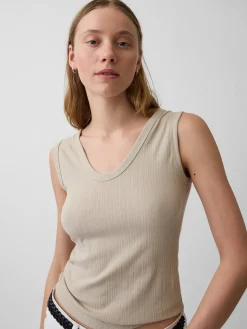 Variegated Rib Tank Top
