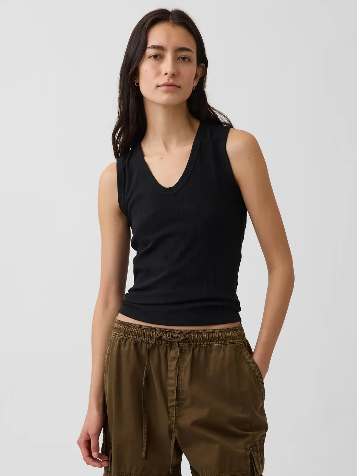 Variegated Rib Tank Top