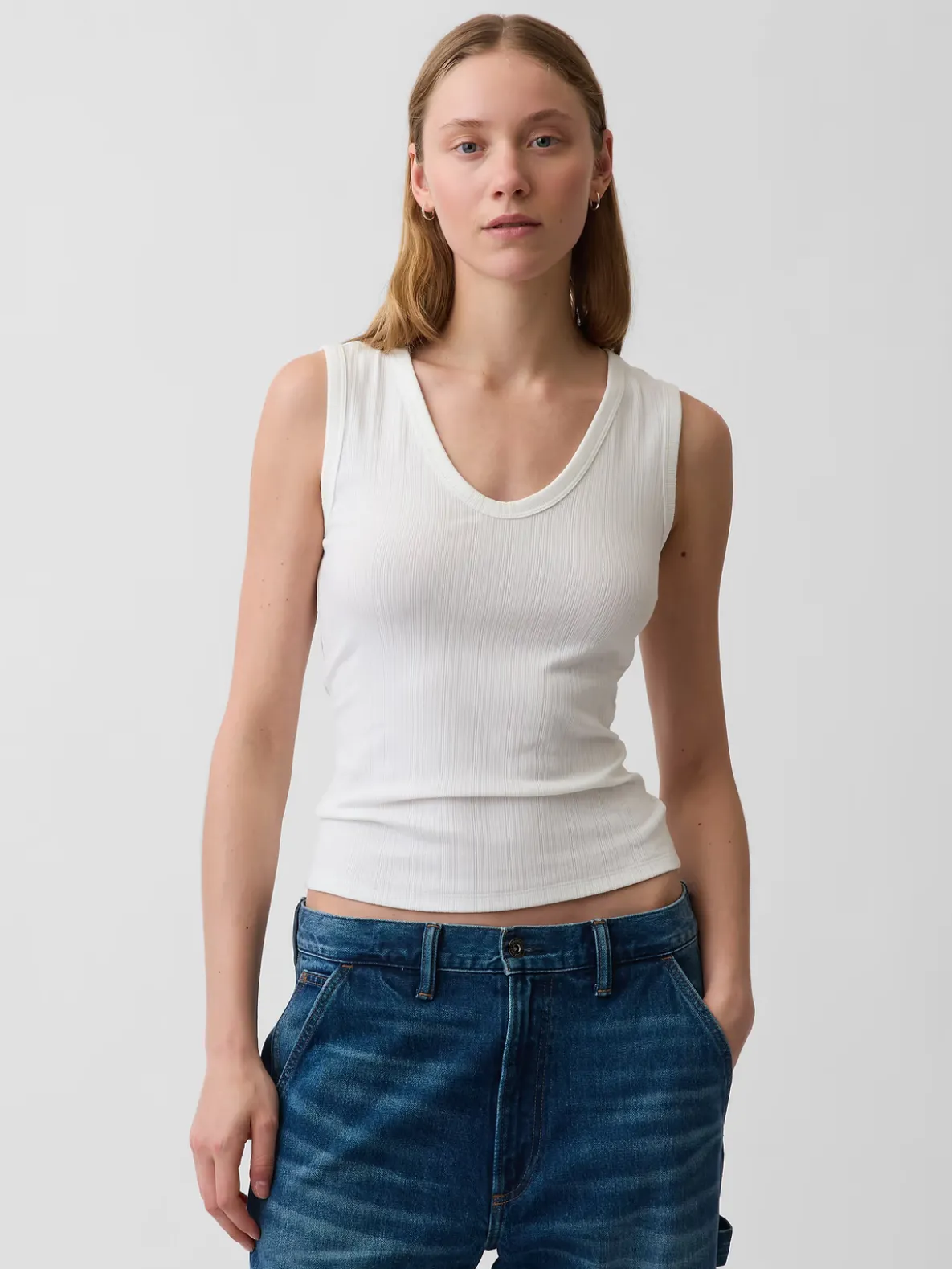 Variegated Rib Tank Top