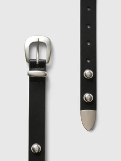 Vegan Leather Studded Belt