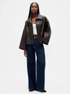 Vegan Leather Swing Jacket
