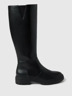 Vegan Leather Tall Boots