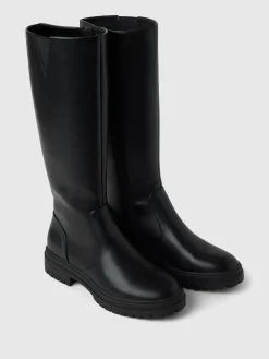 Vegan Leather Tall Boots