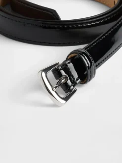 Vegan Patent Leather Belt