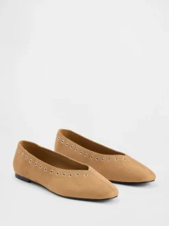 Vegan Suede Ballet Flats
