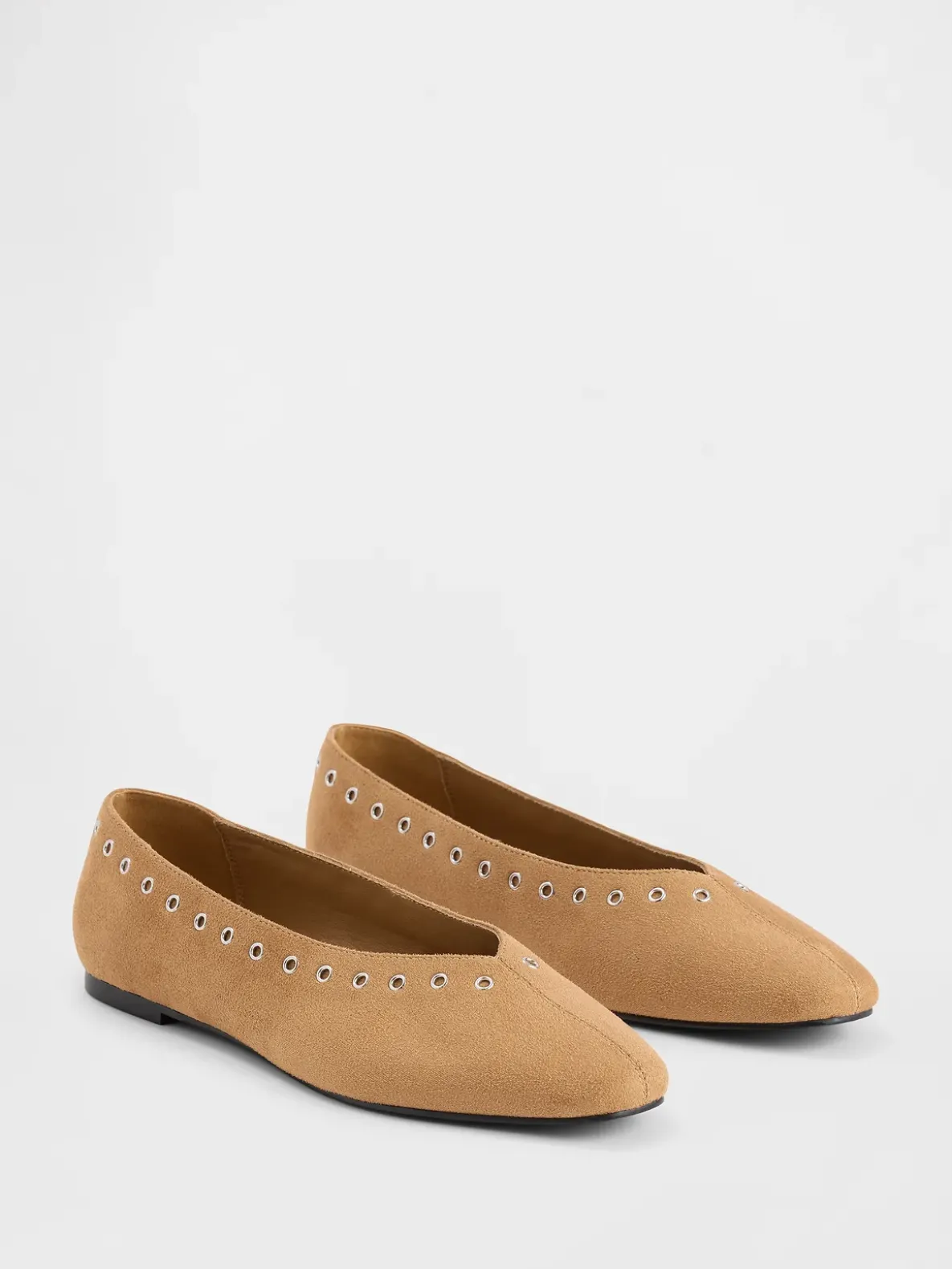 Vegan Suede Ballet Flats