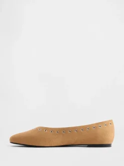 Vegan Suede Ballet Flats