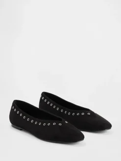 Vegan Suede Ballet Flats