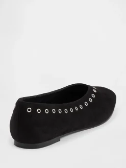 Vegan Suede Ballet Flats