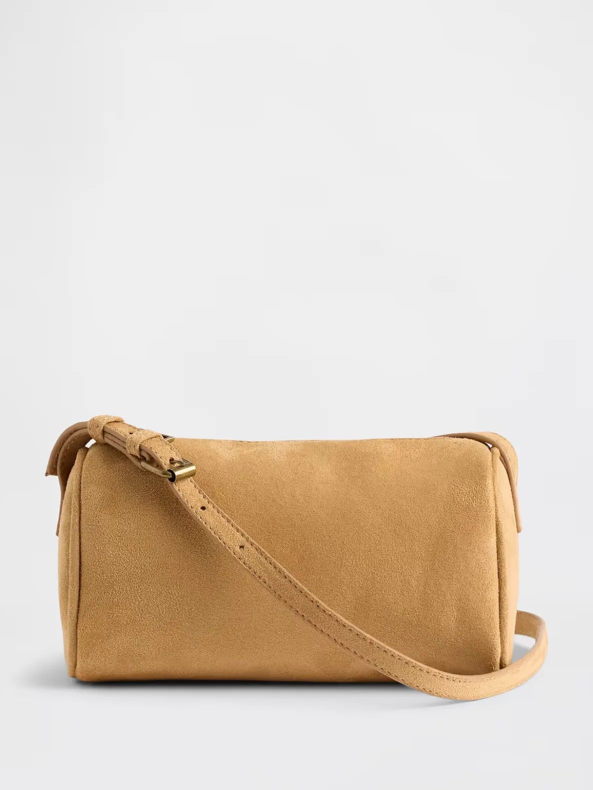 Vegan Suede Barrel Bag