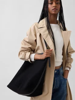 Vegan Suede Bucket Bag