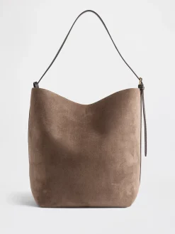 Vegan Suede Bucket Bag
