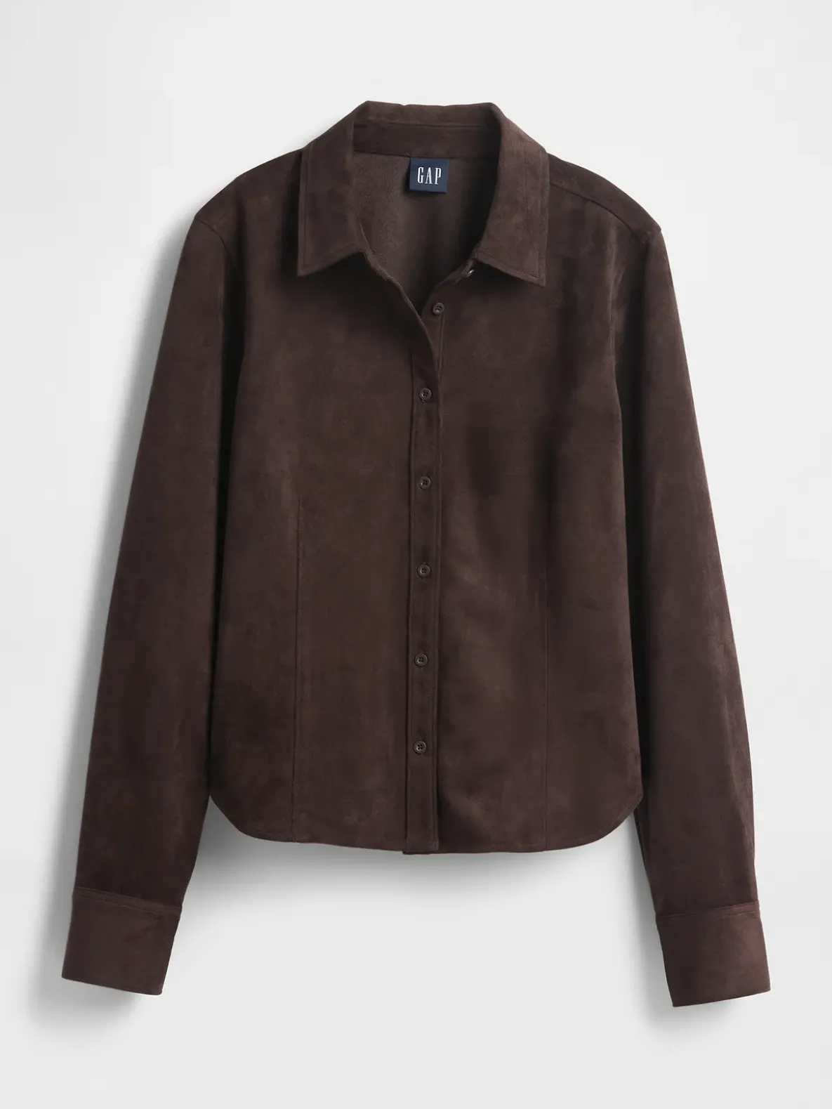 Vegan Suede Fitted Shirt