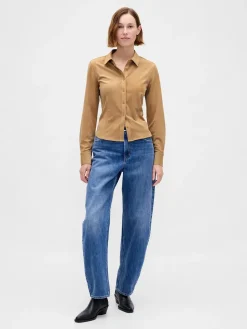 Vegan Suede Fitted Shirt